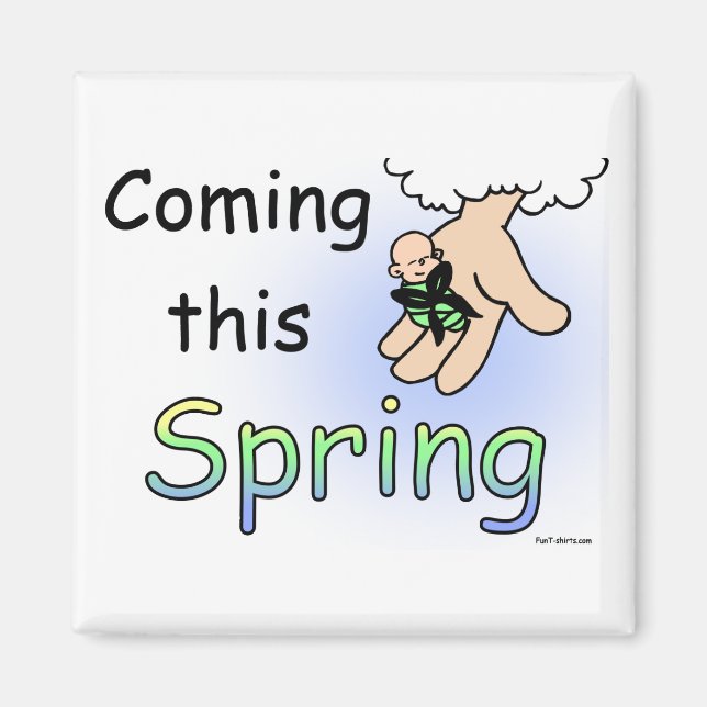 Íman Chegando este ímã Primavera (Frente)