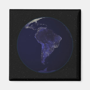 Íman Cheio Terra à noite mostrando as luzes 6 da cidade