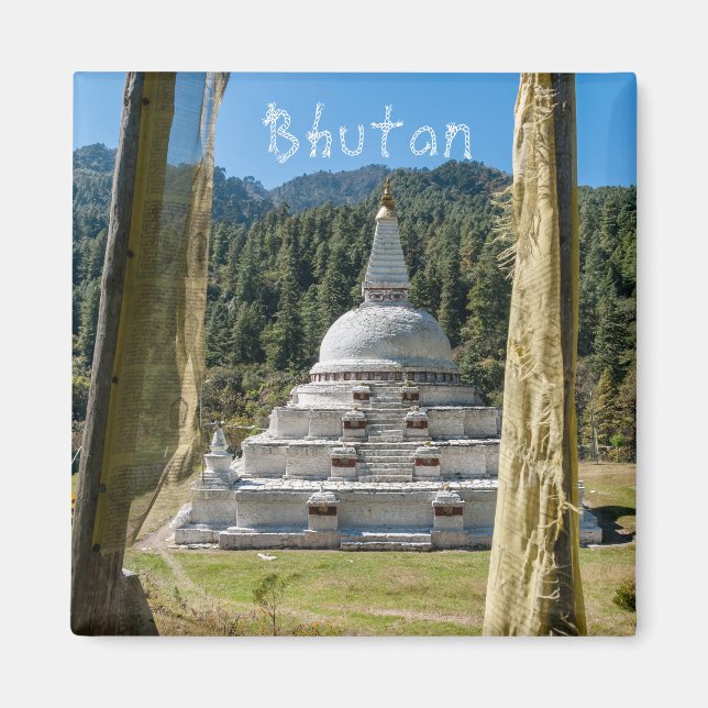 Íman Chendebji Chorten no Butão, Himalaya, Ásia (Frente)