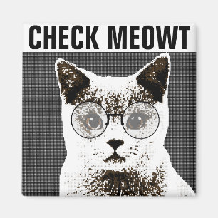Íman Cheque Meowt, IMÃS DE GELADEIRA Engraçadas De Gato