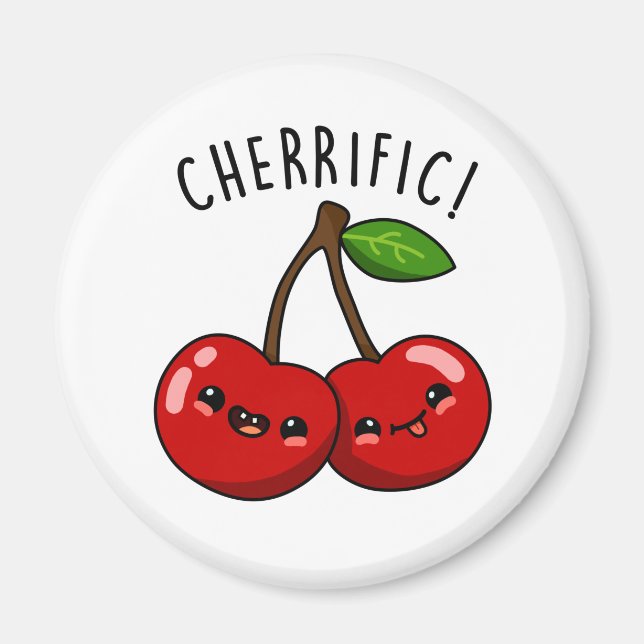 Íman Cherrific Funny Red Cherry Pun (Frente)