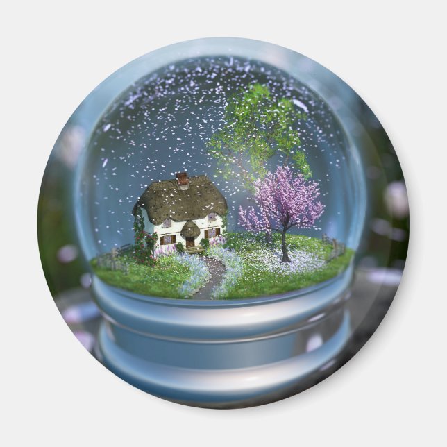Íman Cherry Blossom Globe Magnet (Frente)