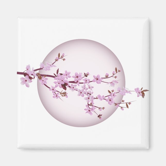 Íman Cherry Blossom Tree Japonês Sakura (Frente)