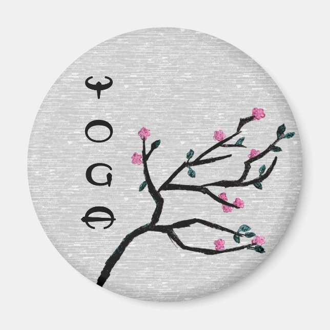 Íman Cherry Blossom - Yoga Magnets (Frente)