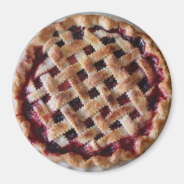 Íman Cherry Pie Dessert Refrigerator Magnet (Frente)