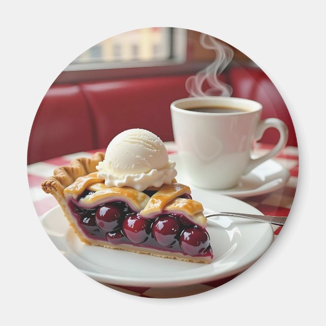 Íman Cherry Pie, Vanilla Sorvete e café (Frente)