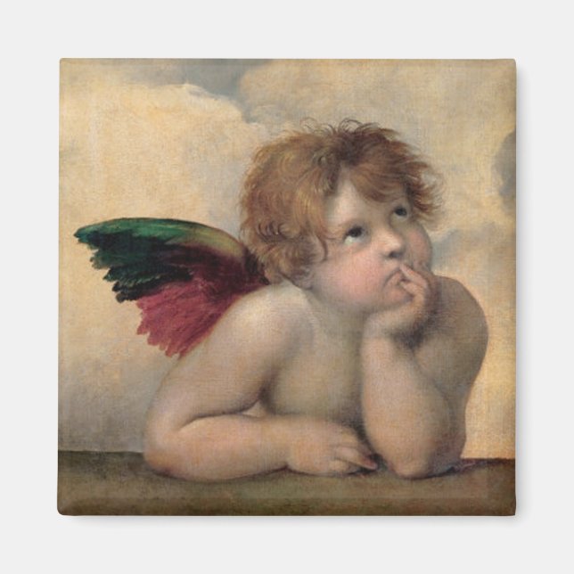 Íman Cherub da Sistine Madonna por Raphael (Frente)