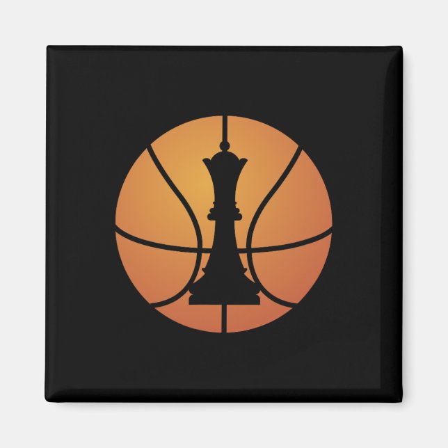 Íman Chess Bysketbyll Se Diverte Para O Conselho De Jog (Frente)