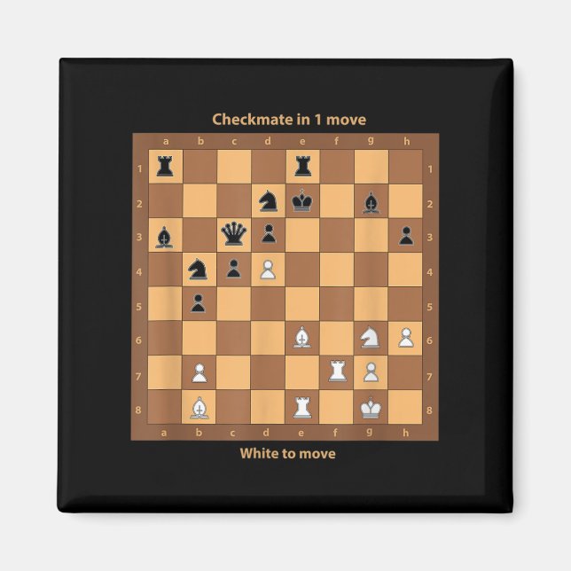 Íman Chess Checkmate, Basta Jogar Chess Citando Gráfico (Frente)