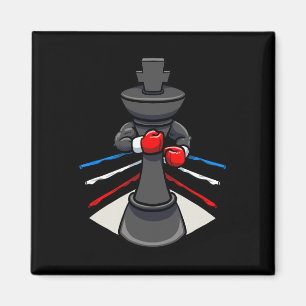 Íman Chess Piece Boxer Boxer Luvas King