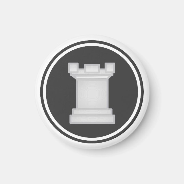 Íman Chess Piece White Rook (Frente)