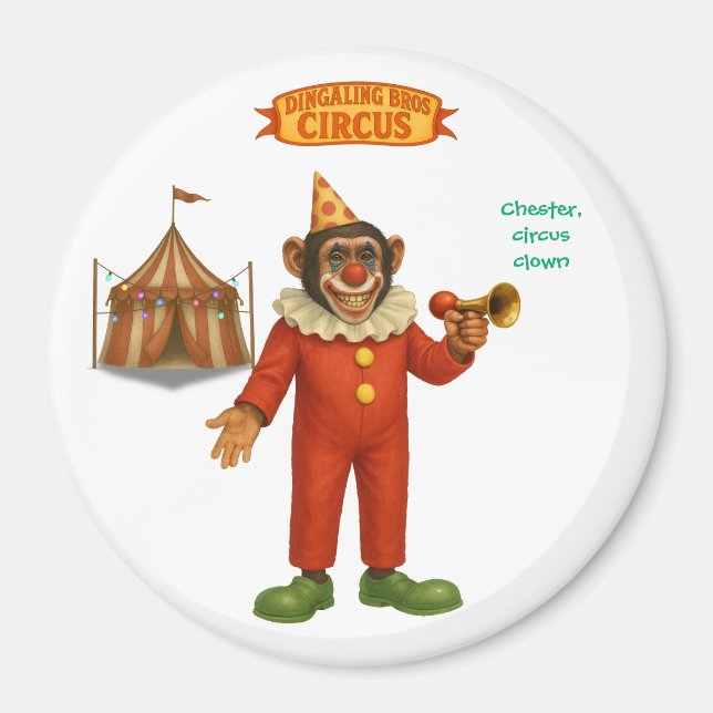 Íman Chester, palhaço do circo (Frente)