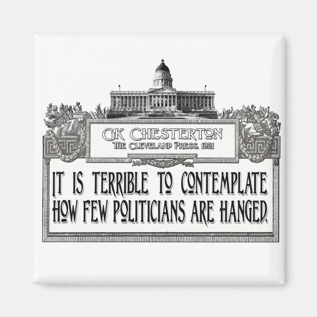 Íman Chesterton sobre a enforcamento de políticos (Frente)