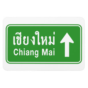 Íman Chiang Mai À Frente ⚠ Sinal De Tráfego Rodoviário 