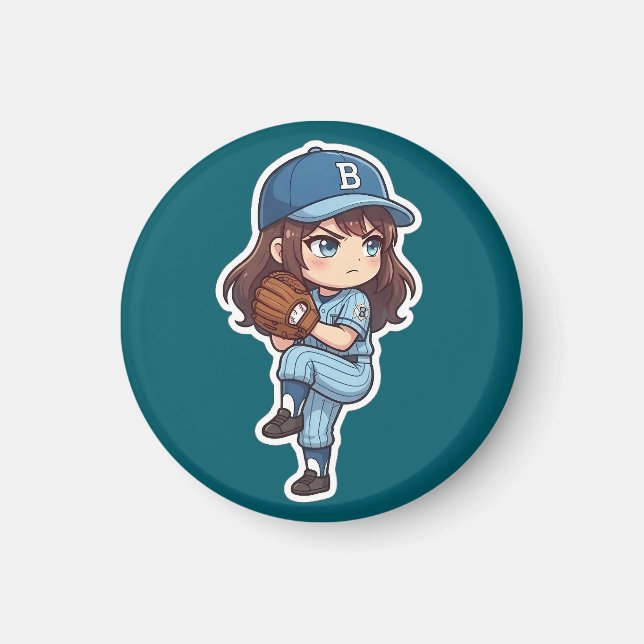 Íman Chibi Baseball Edição 2026 - Conjunto de Arremessa (Frente)