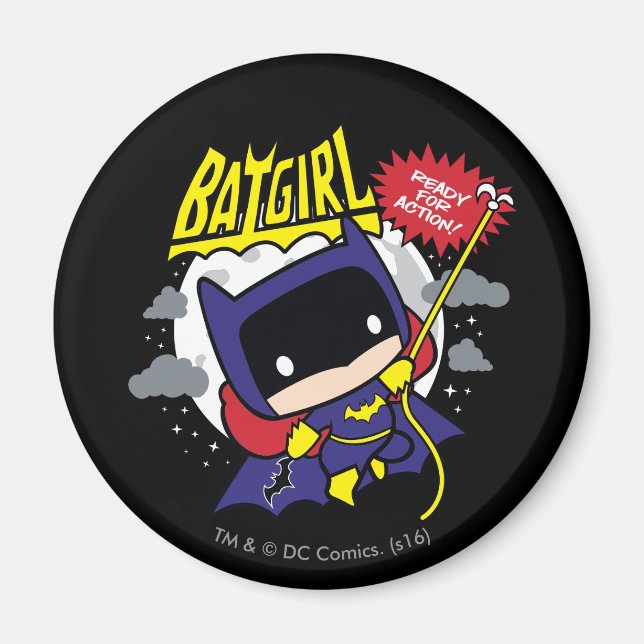 Íman Chibi Batgirl Pronto Para Ação (Frente)