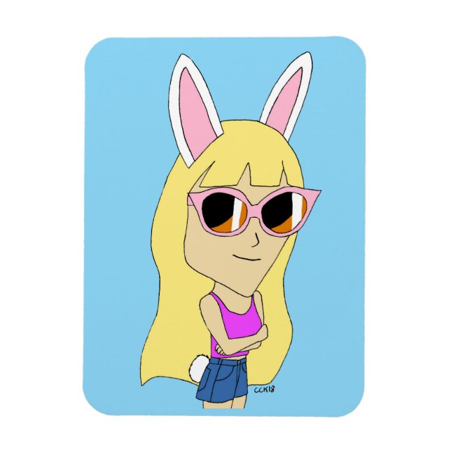 Íman chibi bunnygirl (Vertical)