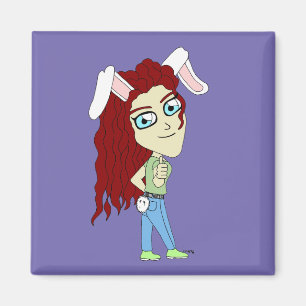 Íman Chibi Bunnygirl dando um polegar para cima