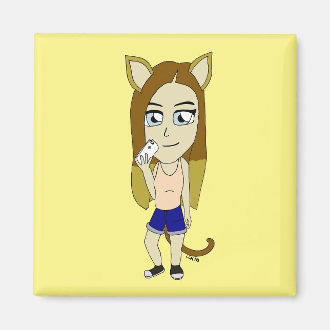 Íman Chibi Catgirl (Frente)