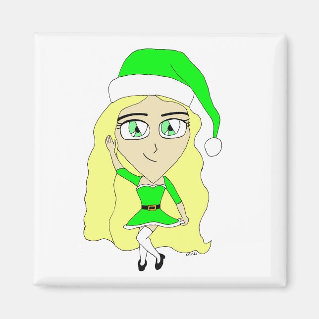 Íman Chibi de Natal (Frente)
