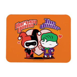 Íman Chibi Harley Quinn & Chibi Joker Hearts