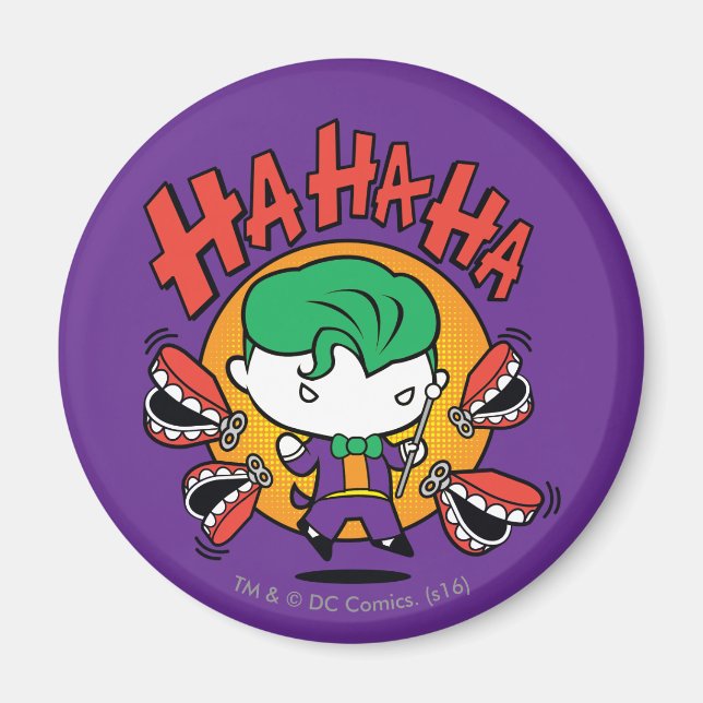 Íman Chibi Joker Com Dentes De Brinquedo (Frente)