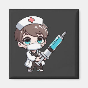 Íman Chibi Nurse Cartoon - saúde, chibi, enfermeira