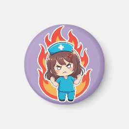 Íman Chibi Original Enfermeira 3.0 - Irritada
