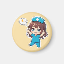 Íman Chibi Original Enfermeira 3.0 - Tempo de Férias