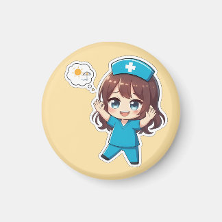 Íman Chibi Original Enfermeira 3.0 - Tempo de Férias