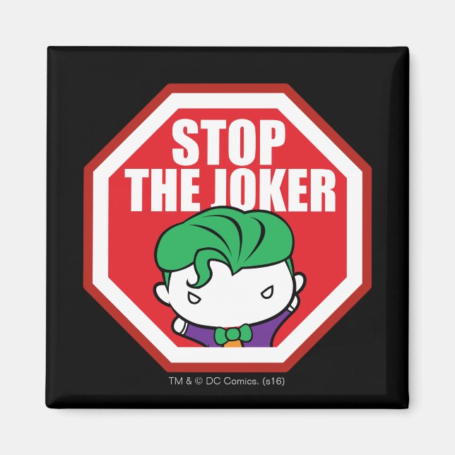 Íman Chibi - Sinal "Stop The Joker" (Frente)