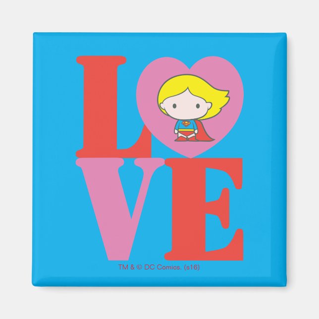 Íman Chibi Supergirl LOVE (Frente)