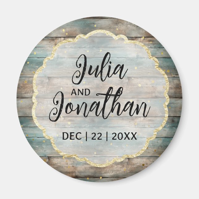 Íman Chic Despojado Pastel Madeira  (Frente)