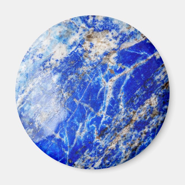 Íman Chic Modern Blue Marble Stone (Frente)