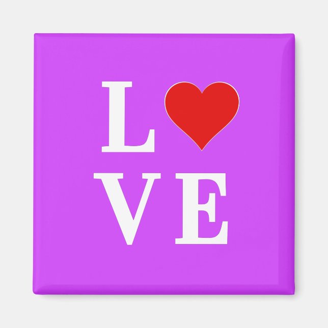 Íman Chic Moderno do Amor Roxo (Frente)