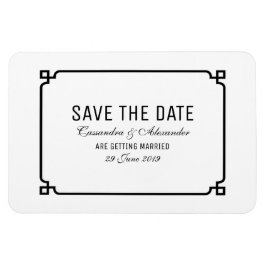 Íman Chic Preto Deco Salvar a Data