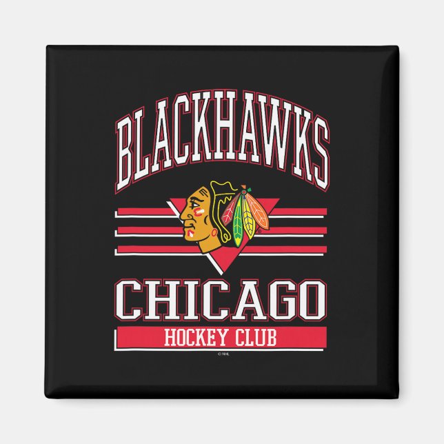 Íman Chicago Blackhawks Hockey Club Black Officially Li (Frente)
