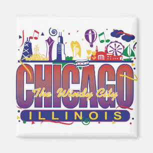 Íman Chicago Confetti