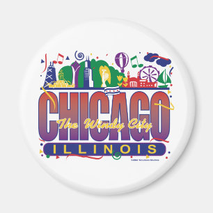 Íman Chicago-Confetti