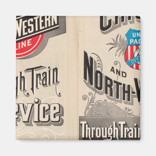 Íman Chicago e North Western Line (Frente)