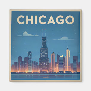 Íman Chicago EUA vintage