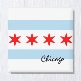Íman Chicago Flag, City & Illinois State USA / esportes