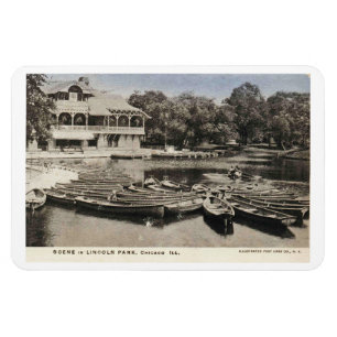 Íman Chicago IL, cena em Lincoln Park, Vintage 1908