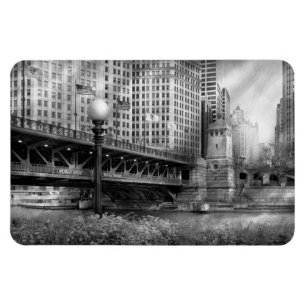 Íman Chicago, IL - Ponte DuSable construída em 1920 -