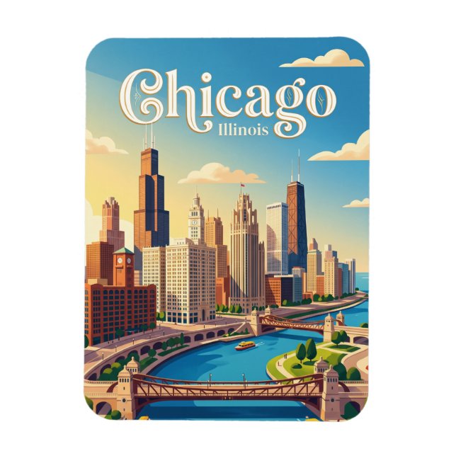 Íman Chicago Illinois (Vertical)