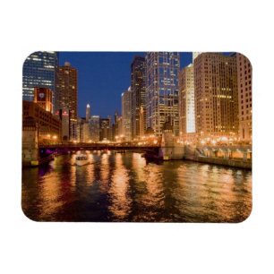 Íman Chicago, Illinois, Paisagem urbana e Rio Chicago à
