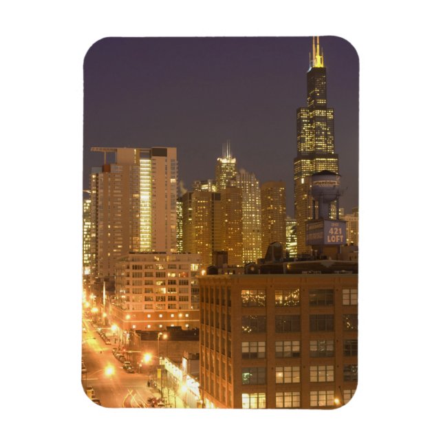 Íman Chicago, Illinois, Skyline de West Loop em (Vertical)