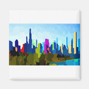 Íman Chicago Illinois Skyline por Jon Baran
