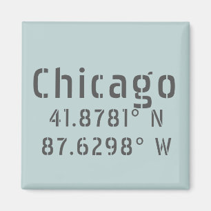 Íman Chicago Latitude e Longitude
