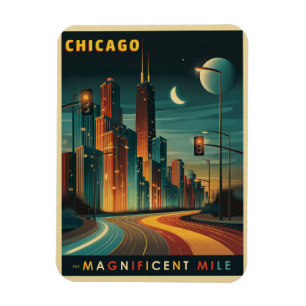 Íman Chicago Magnífica Mile Vintage